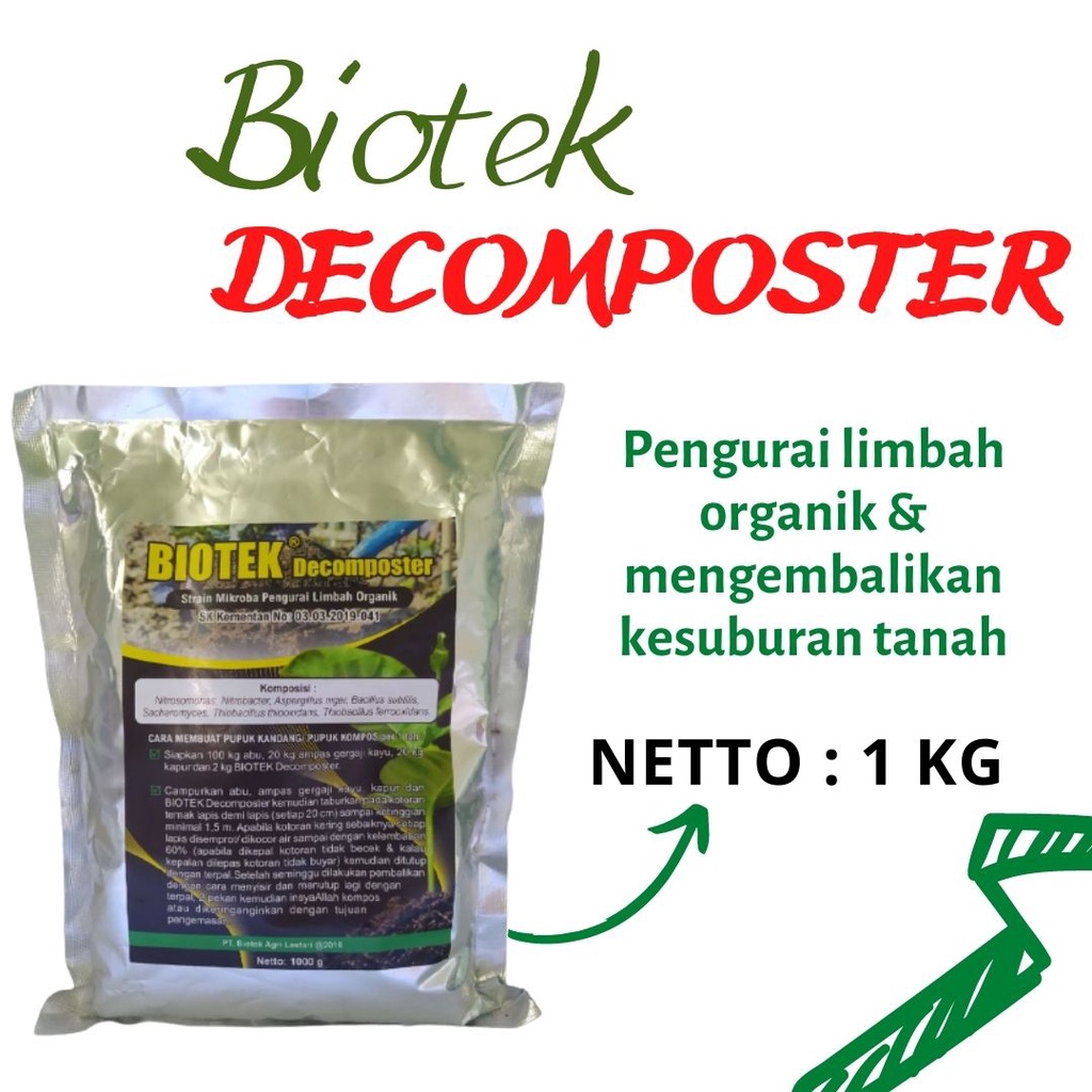 BIOTEK PENGURAI LIMBAH KOHE /ANTI AMMONIA /ANTI LALAT ( Serbuk 1 KG )
