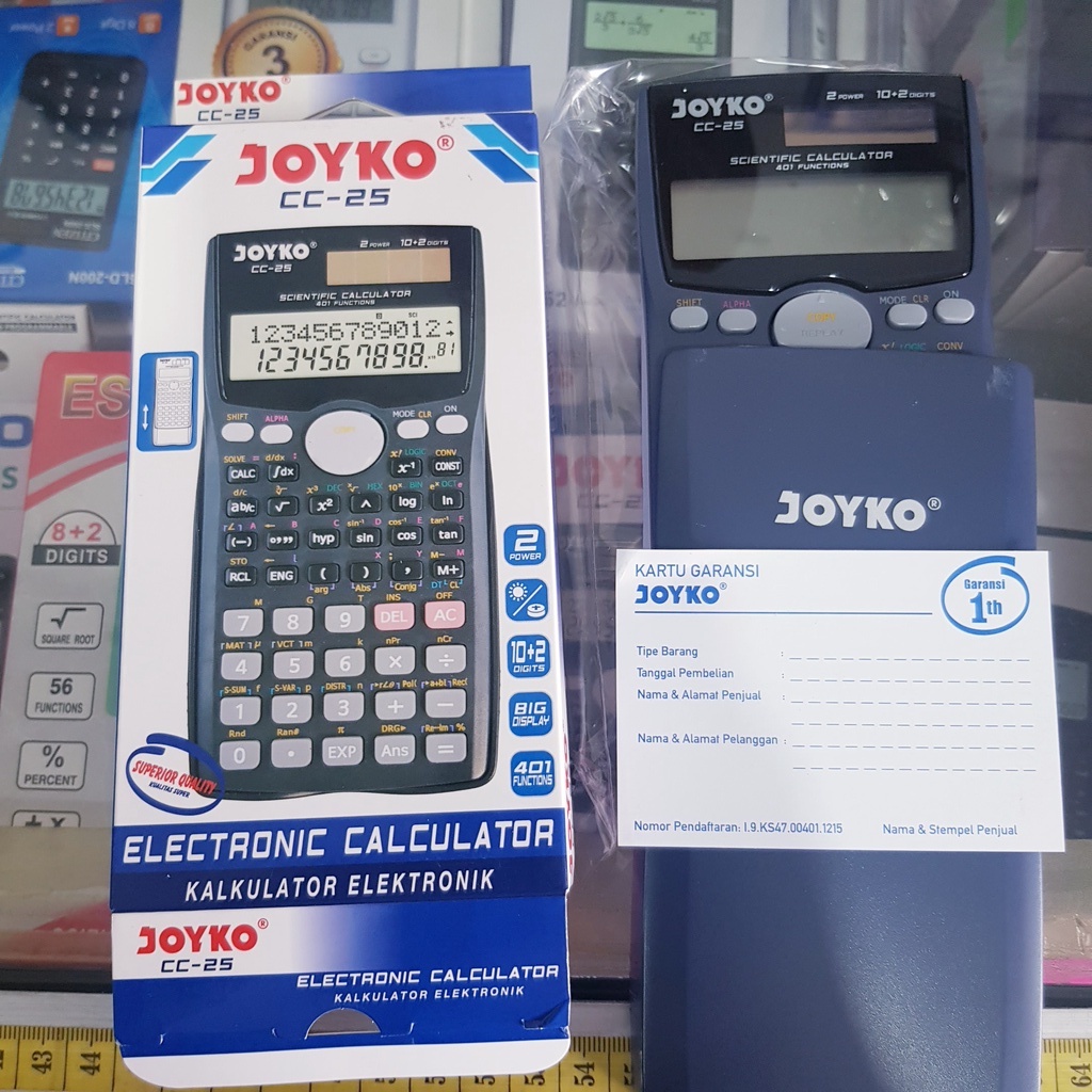 

Kalkulator Joyko CC-25 Calculator Joko Kalkulator Scientific Joyko CC 25