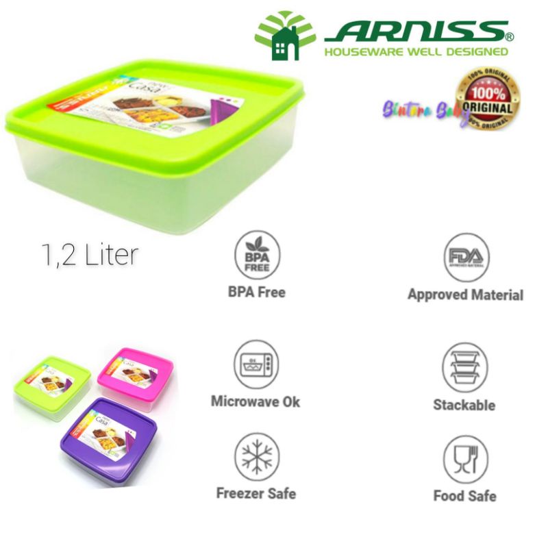 Arniss Food Storage Sealware New Casa SW 0412/ Tempat Bekal Anak Anti Tumpah  / Food Container