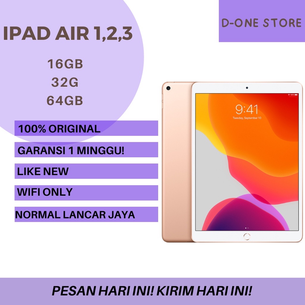 IPAD AIR 1,2,3 16GB 32GB 64GB/SECOND/ORIGINAL/MULUS/LIKENEW