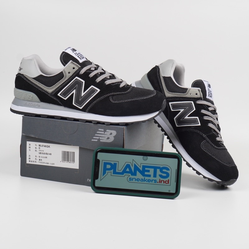 Jual Sepatu Nb 574 Black Grey Shopee Indonesia