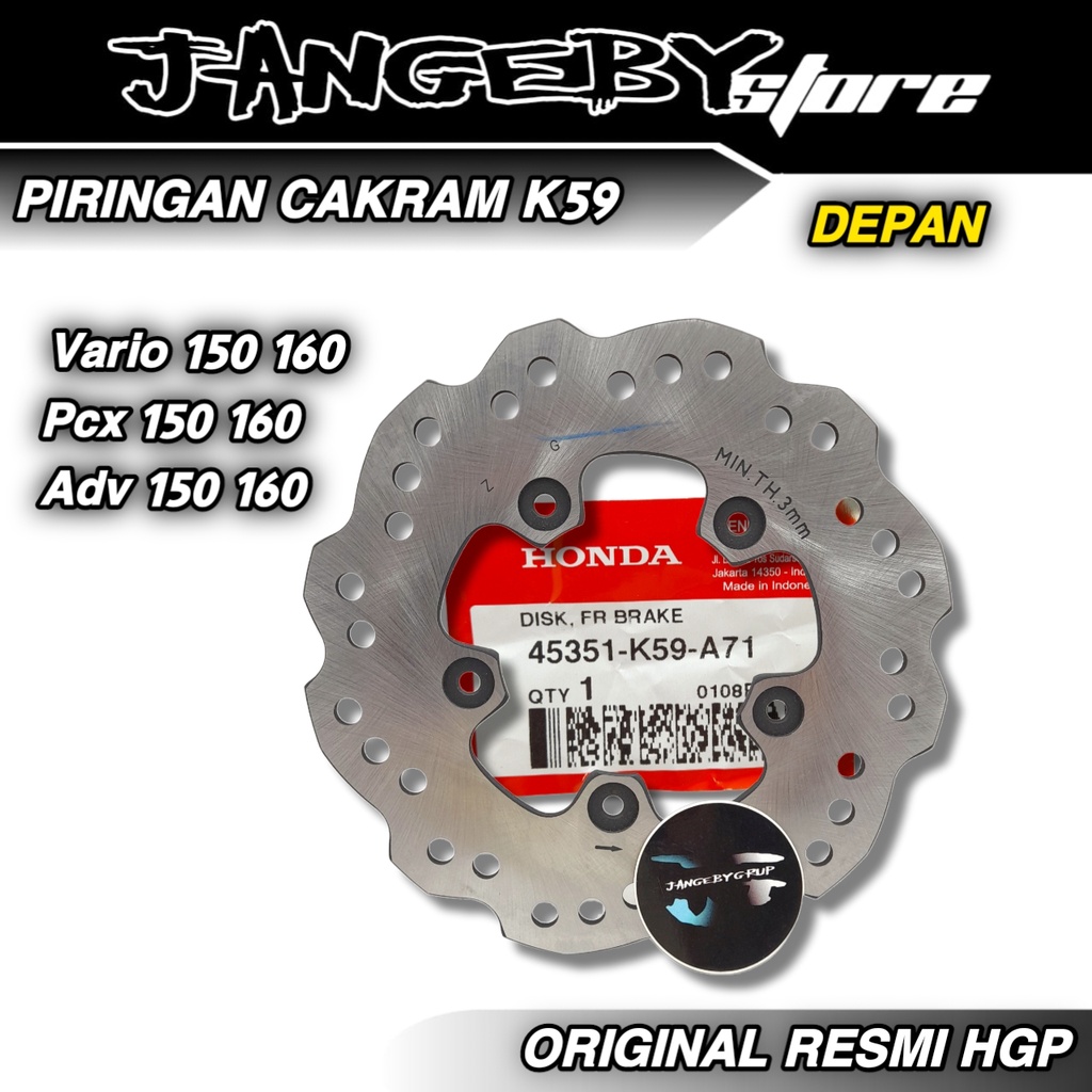 Jual Piringan Cakram Depan Vario 150 Pcx Adv 160 Original Resmi HGP