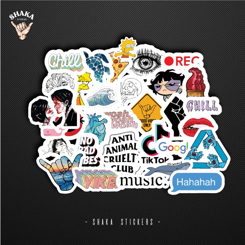 

Sticker Laptop Pack 1 Set 32 PCS Keren Stiker Laptop Sticker HP Sticker Helm 1 Pack Keren 2