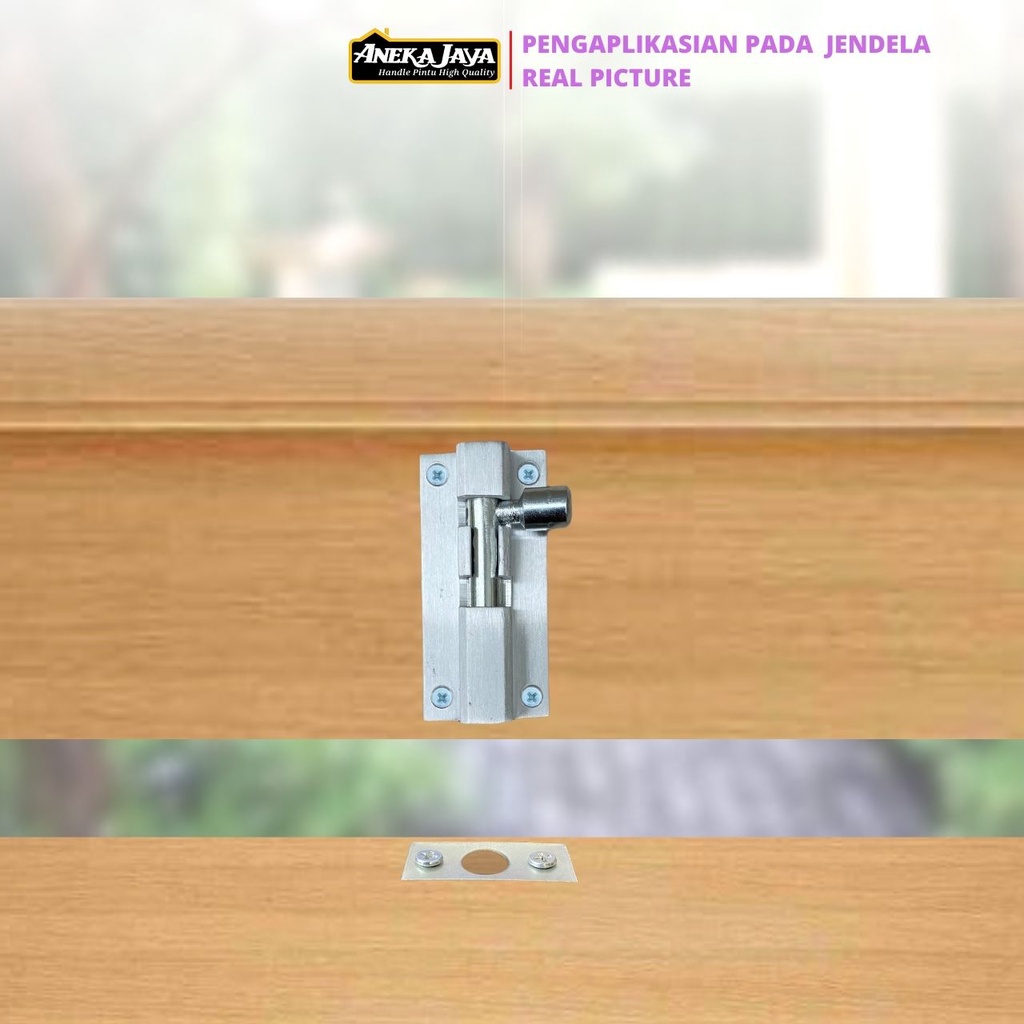Grendel Slot jendela / kunci jendela / perlengkapan jendela ukuran 2 inch 5 cm dan 3 inch bahan allumunium