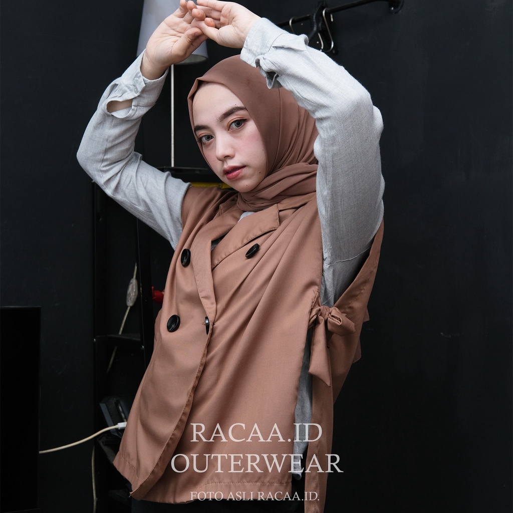 HAVANA MOCCA VEST BLAZER/ VEST KATUN WANITA/ROMPI BLAZER