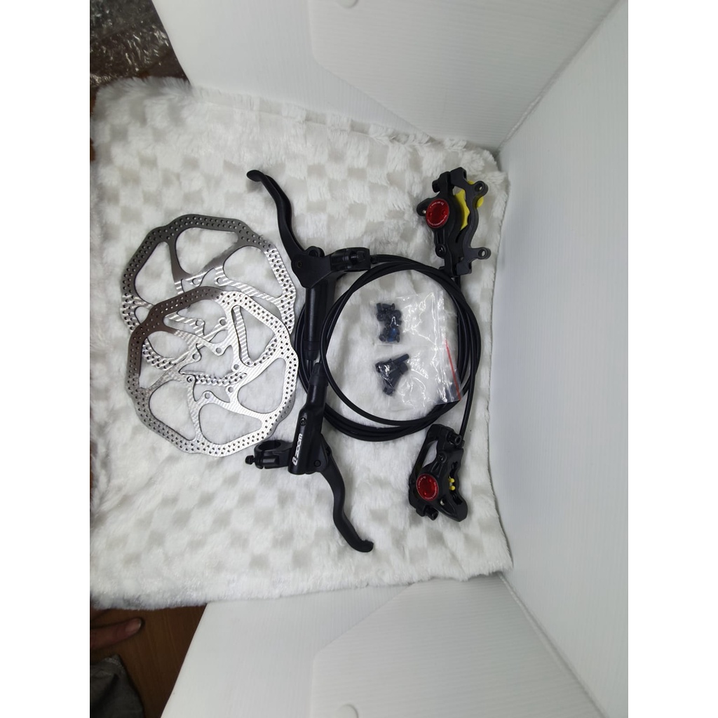 Brakeset Rem Hydraulic Zoom + Rotor Brake set hidrolis sepeda HB875