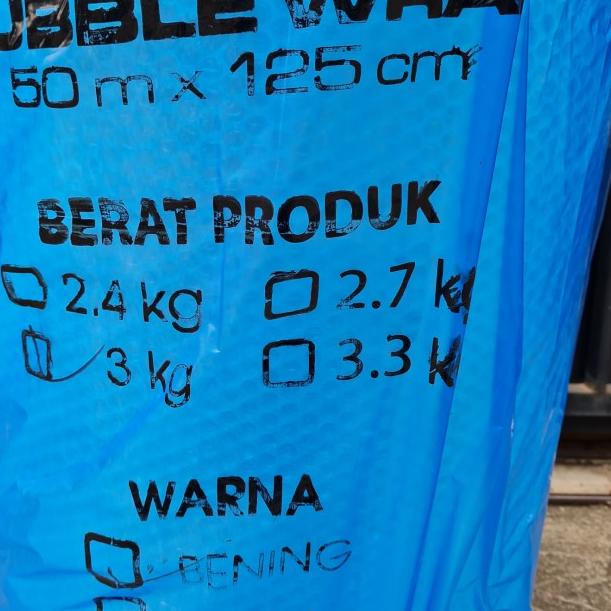 

Bubble Wrap CLEAR 50m x 125cm GMP (3kg)