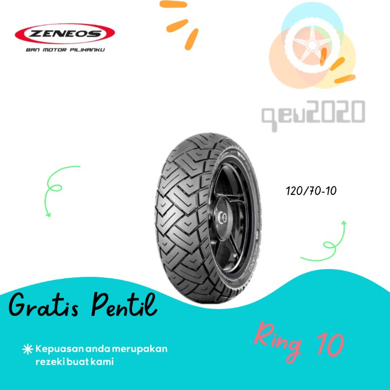 Ban Zeneos Milano 120/70 Ring 10 Tubles