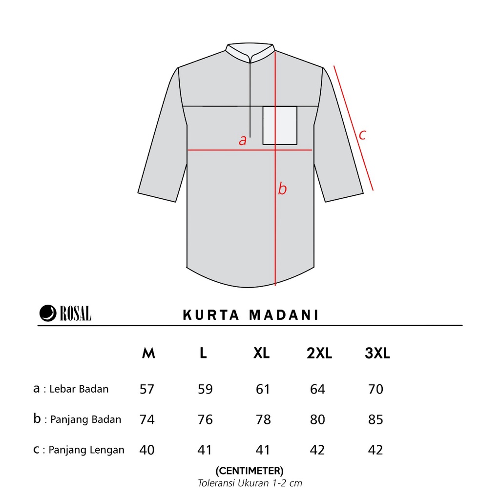 Kurta Madani ROSAL Baju Koko Kemko Pria Dewasa