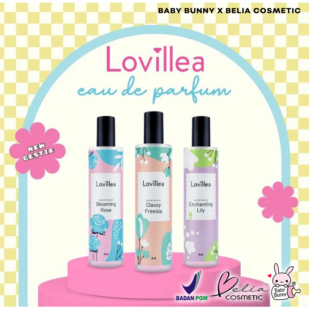 ❤ BELIA ❤ LOVILLEA Eau De Parfum 100ml | Blooming Rose | Enchanting Lily | Classy Freesia | Parfum Remaja | Minyak Wangi | BPOM