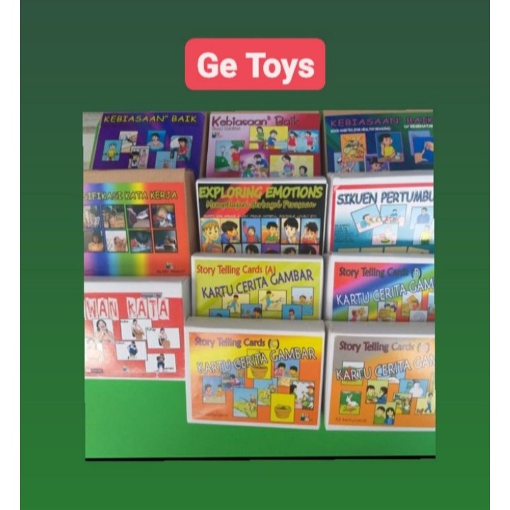 GE TOYS MAINAN EDUKATIF PAKET KARTU TERAPI WICARA SERI 2/ALAT TERAPI WICARA BALITA DAN ANAK/PENGEMBANGAN BAHASA BICARA