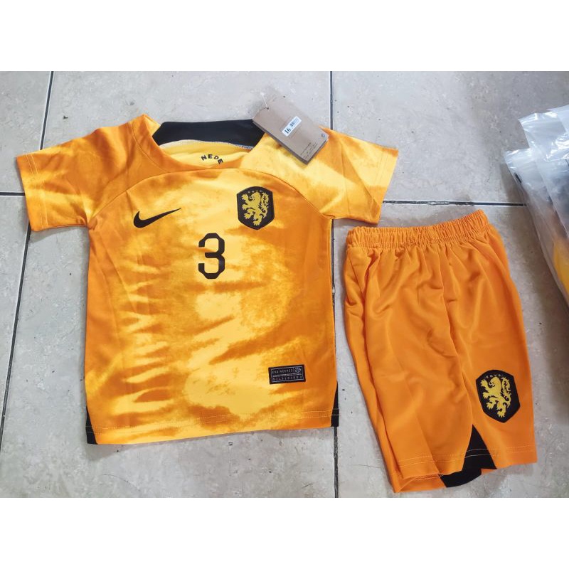 JERSEY BAJU BOLA ANAK BELANDA HOME KIDS 2022 WORLD_CUP GRADE ORI
