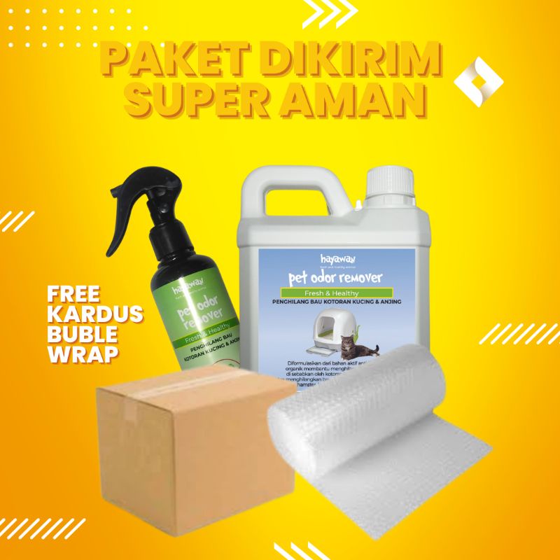 paket lengkap refill 1 Liter dan spray 250 penghilang bau kotoran hewan pesing kandang kucing anjing