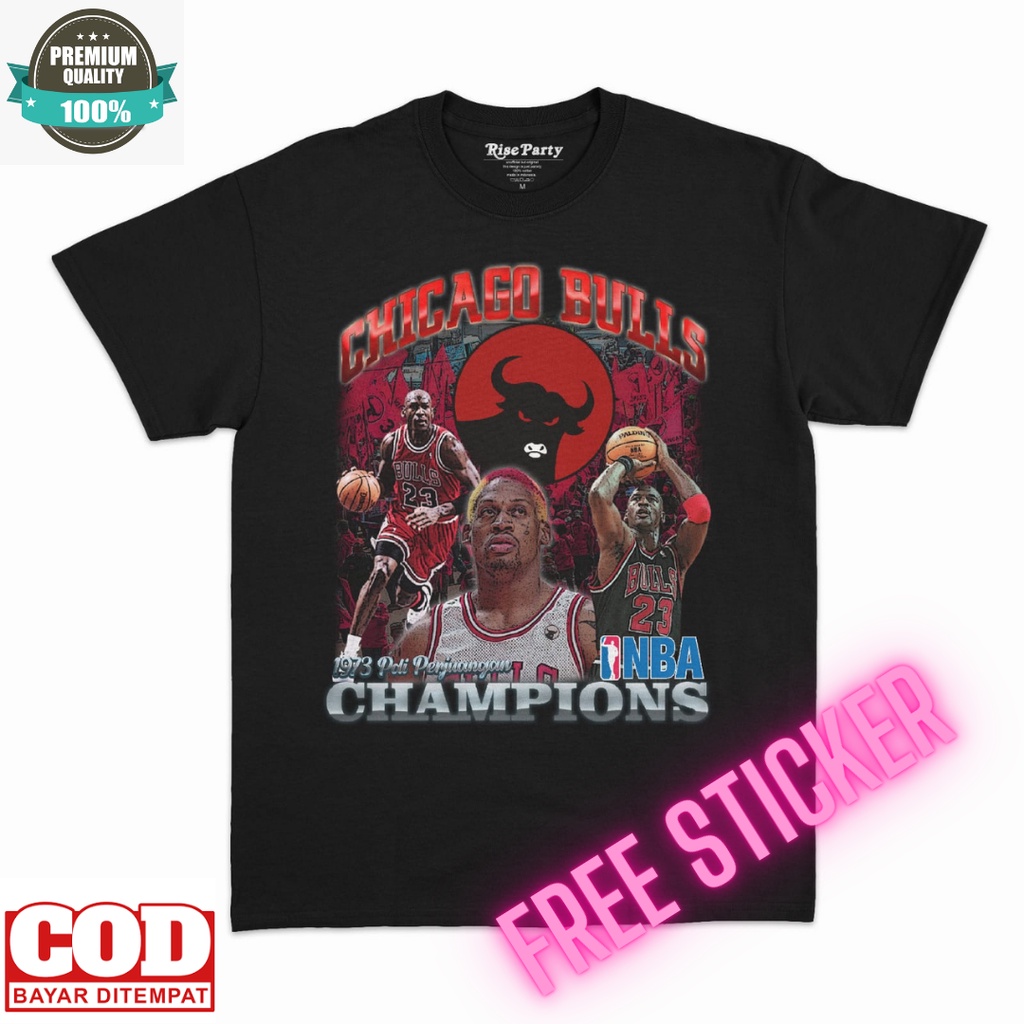 T-SHIRT PARODI NBA CHICHAGO BULLS INTO BANTENG PERJUANGAN BY RISE PARTY | FREE STICKER