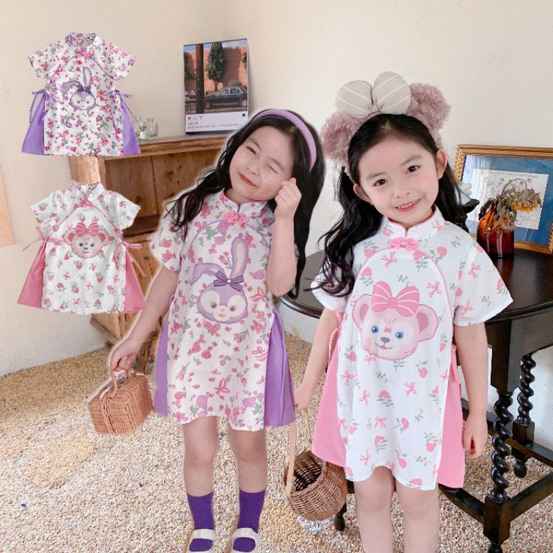 babyleona dress anak qibao, cheongsam stella lou