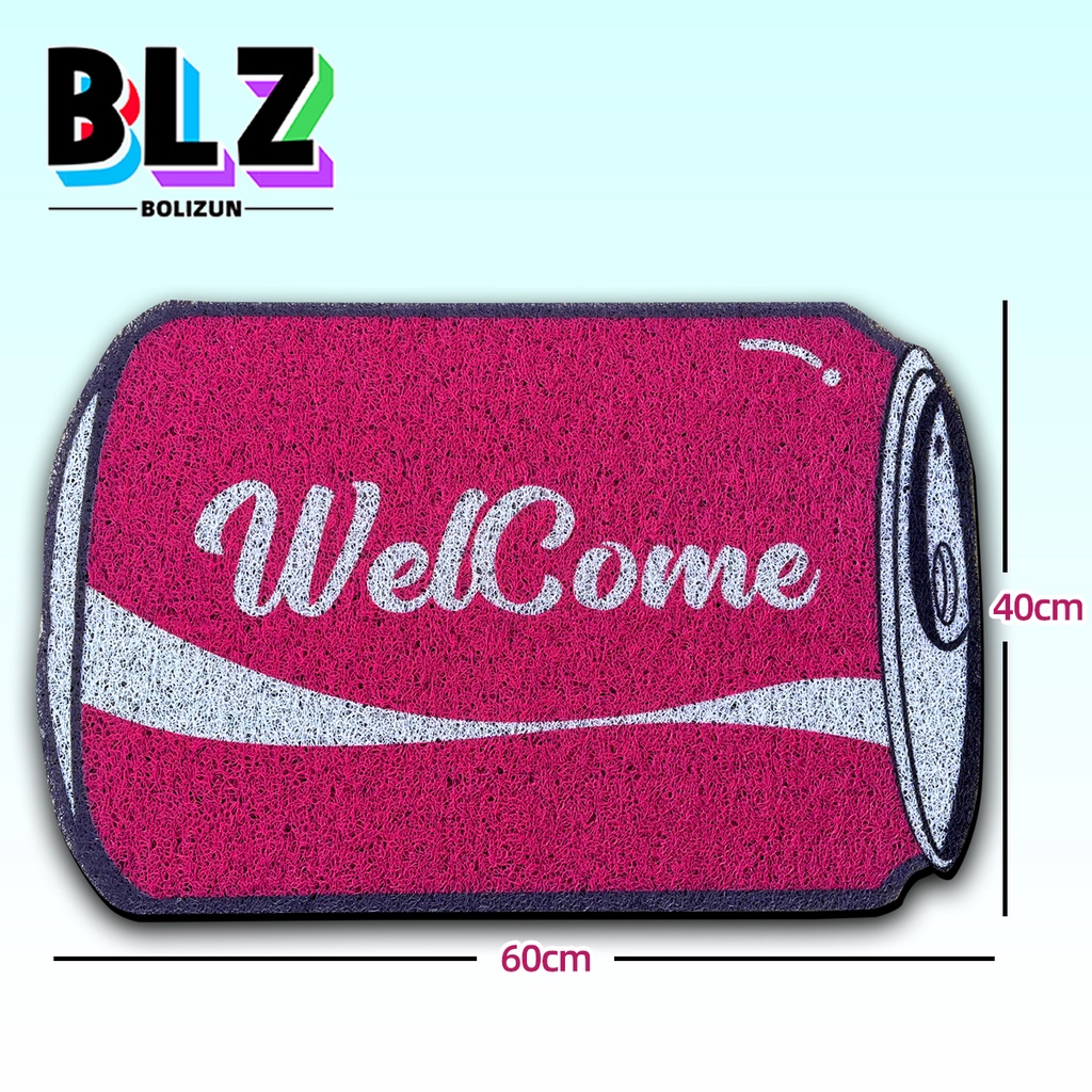 Bolizun Keset Cushion Mat Uk 40X60cm Keset Rumah Keset Kaki PVC Gambar FULL MOTIF Gambar Bentuk Minuman