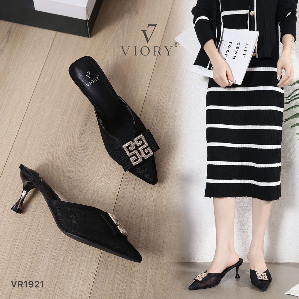 VIORY Sepatu Wanita Mules Heel Shoes #VR1921 ORIGINAL