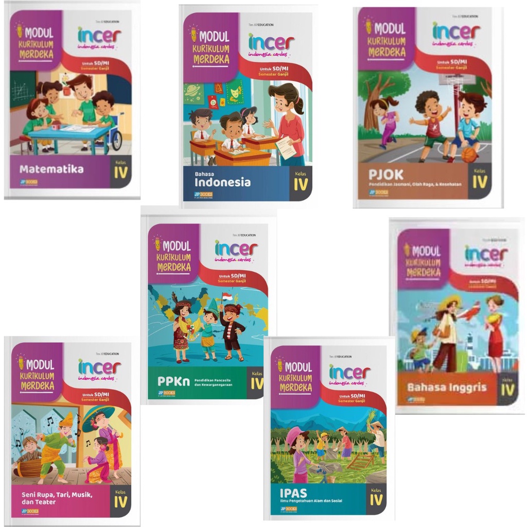BEST SELLER KURIKULUM MERDEKA INCER BUKU SD/MI Kelas 4 Penerbit JP BOOKS