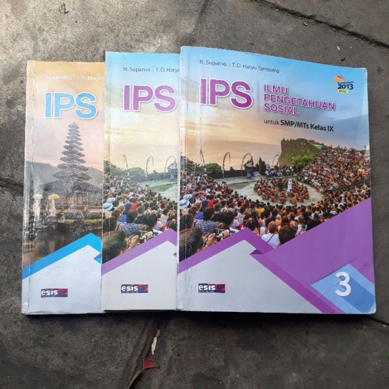 BUKU IPS SMP 1.2 dan 3 Erlangga bekas