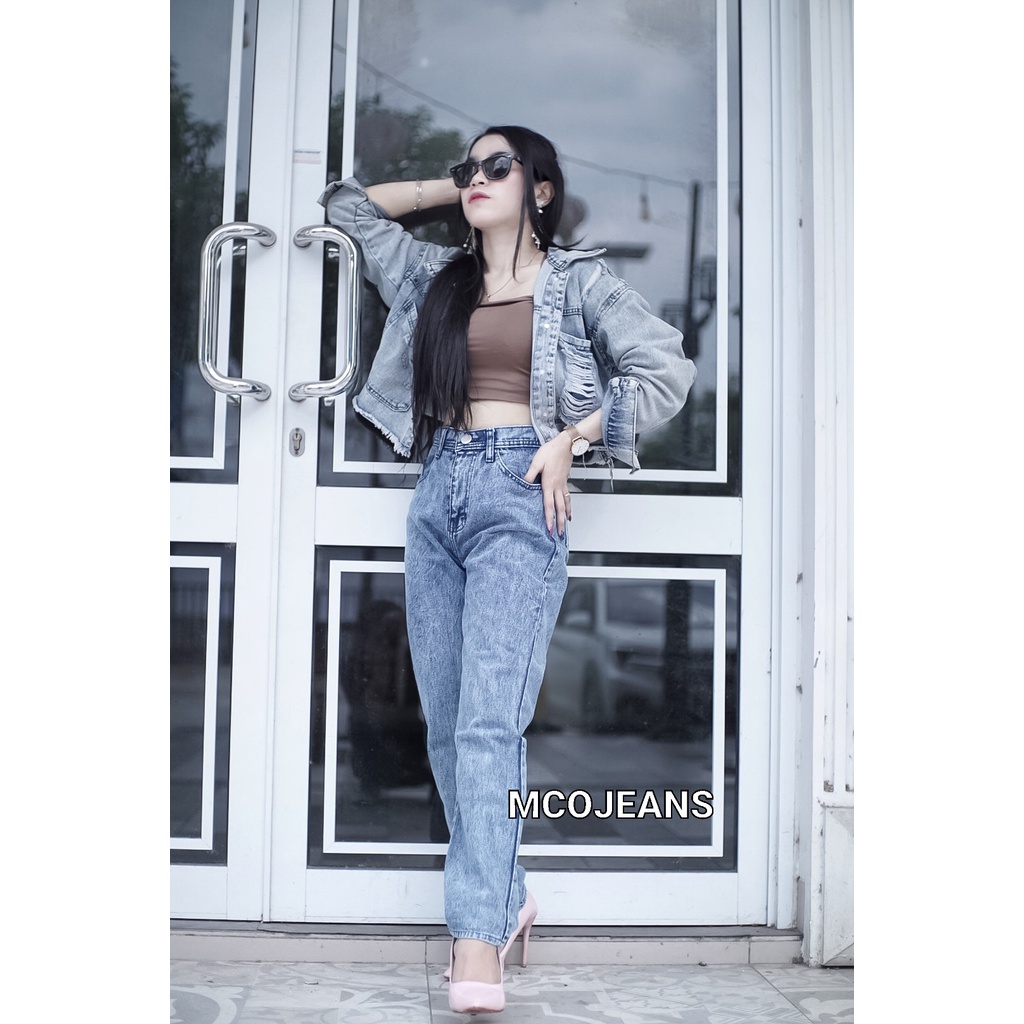 MCO - Celana Wanita - Boyfriend Jeslyn - Celana Jeans wanita - OOTD SZ 27-34