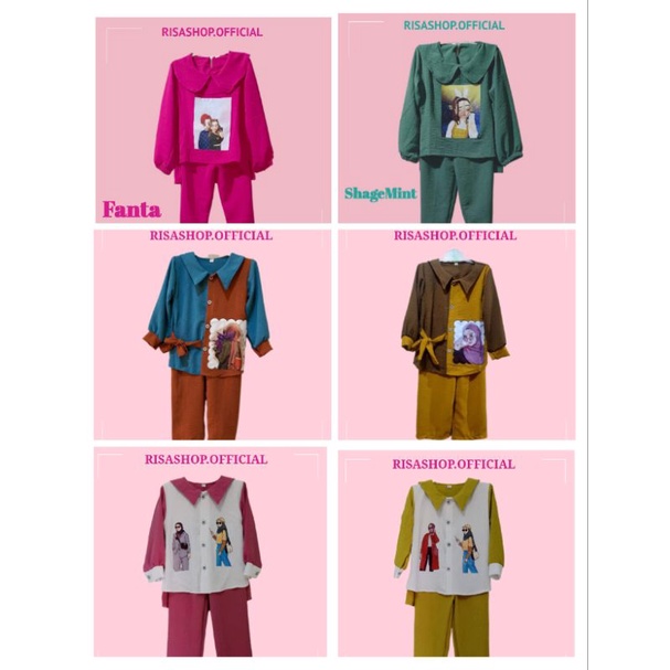 PAKET HEMAT 3PCS SETELAN CRINKLE AIRFLOW 1-10TAHUN / SETELAN ANAK PEREMPUAN