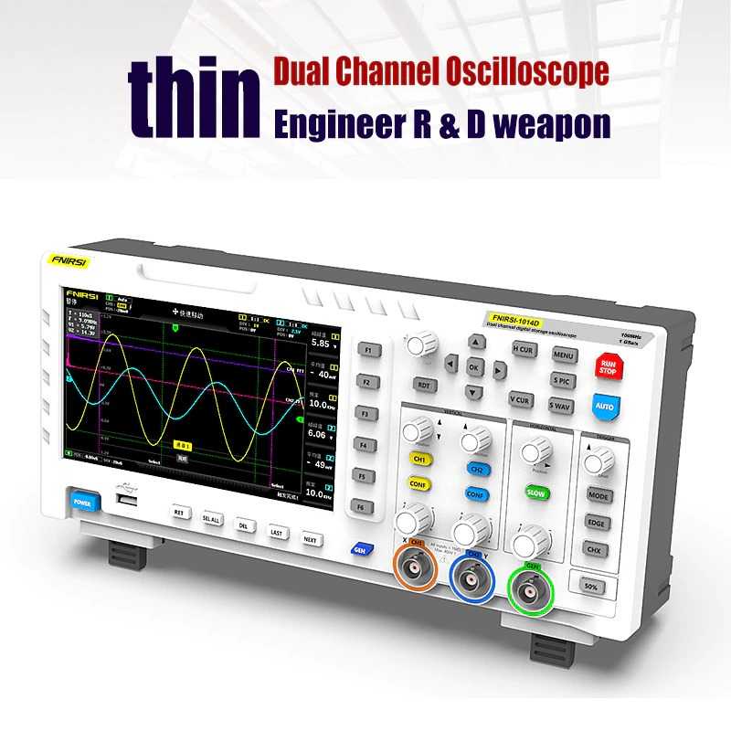 PROMO ORIGINAL Digital Oscilloscope 2 in 1 Dual Channel 100MHz 1GSa/s - FNIRSI 7COT0OWH