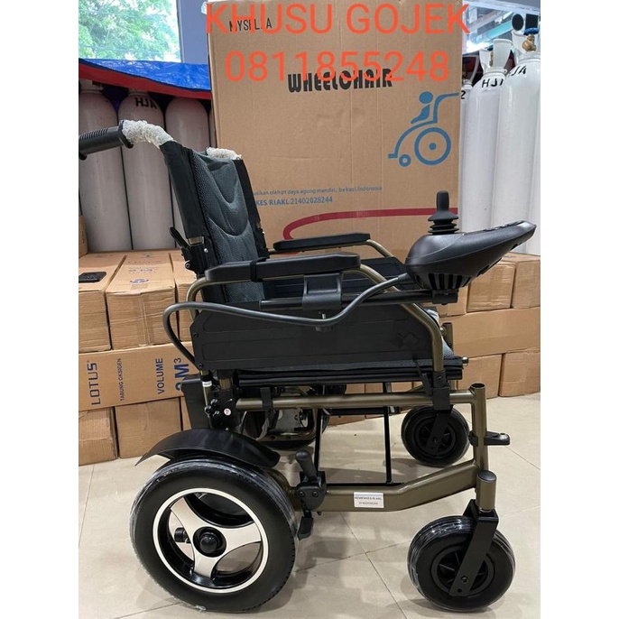 (Gojek) Kursi Roda Travel Sella elektrik/ Kursi Roda Travelling Lipat stock ready