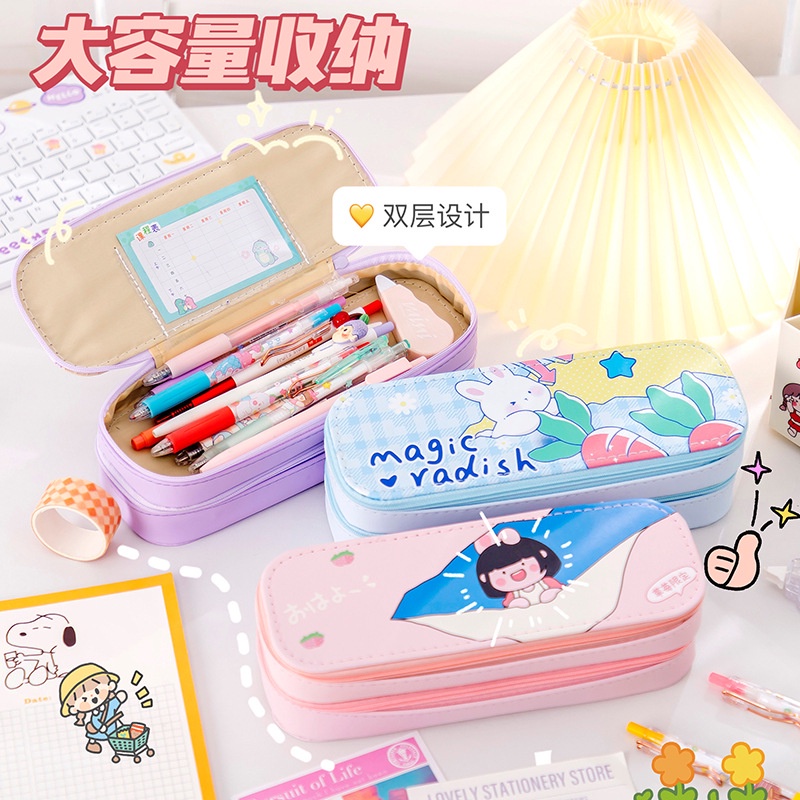 

INDOLAPAK (KP05) Kotak Pensil Motif Cartoon / Terbaru 2024 / Kotak 2 IN 1 / Unisex Perempuan Laki-laki / Anti Air Import