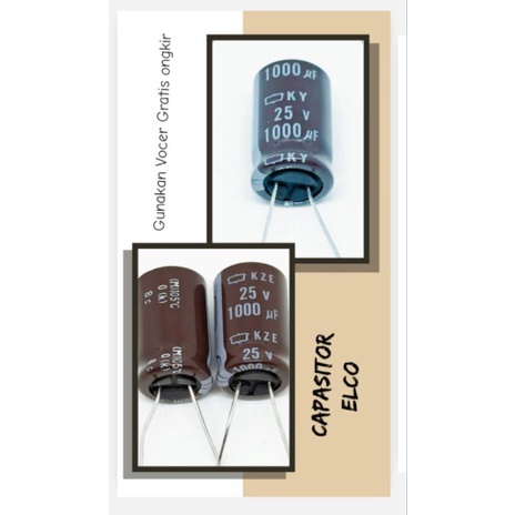 Elco 1000uf 25v, Condensator Elektronik elco 1000uf 25 Volt