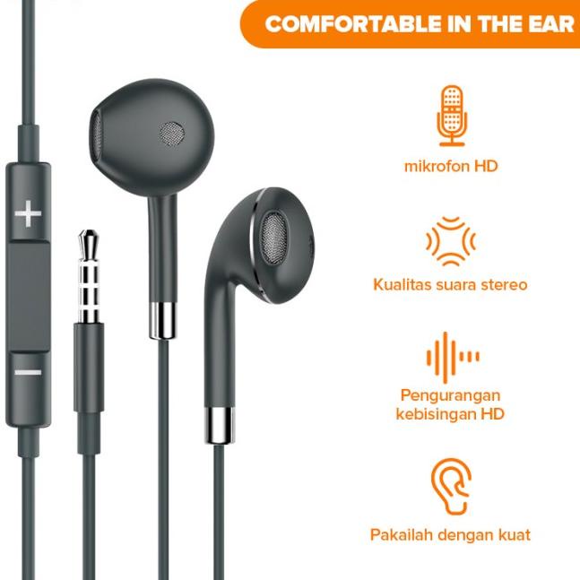 TACOO Earphone Wired Kabel Headset In-Ear Deep Bass - Hijau