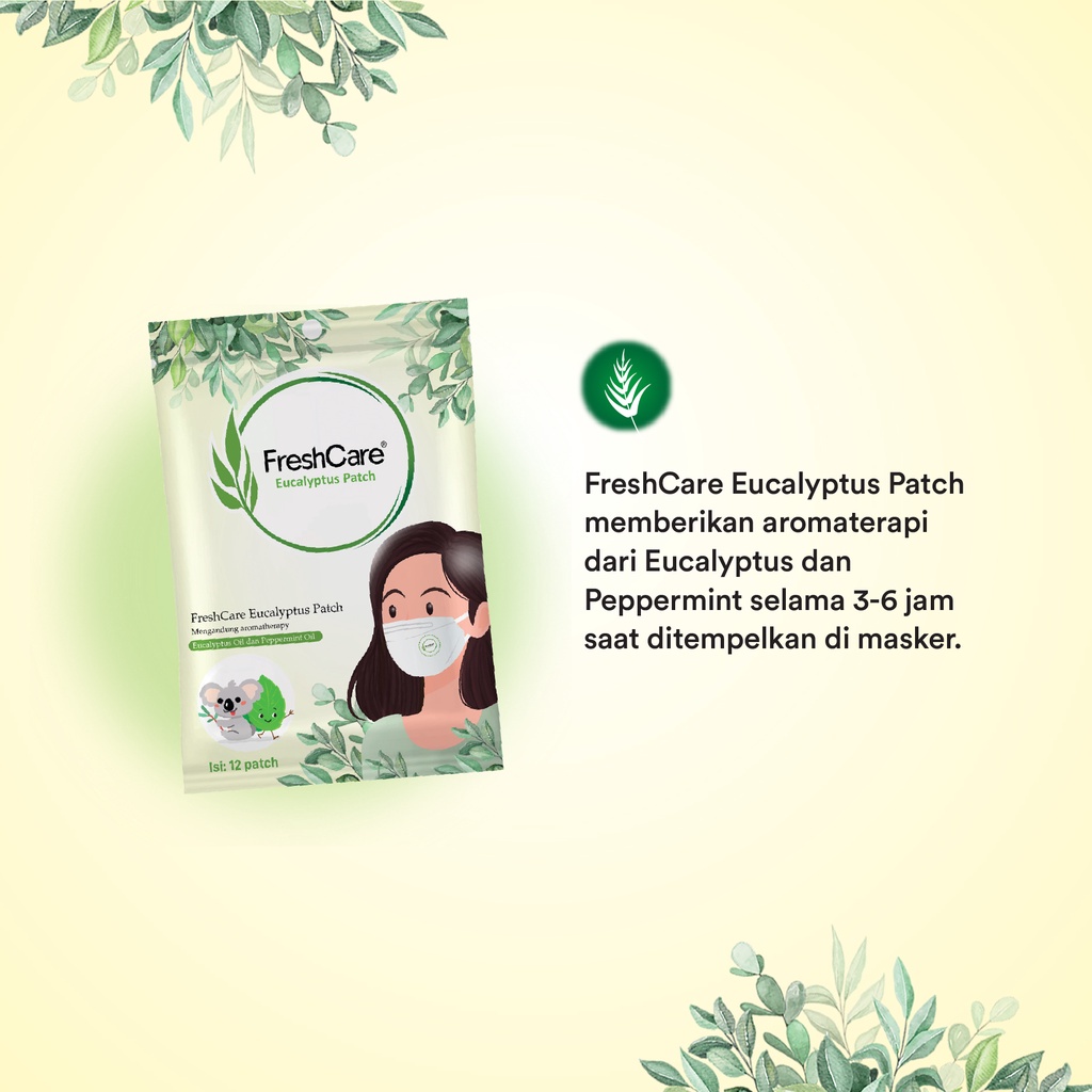 FRESHCARE Eucalyptus &amp; Telon Patch Masker Isi 12 Patches Kesehatan | Fresh Care Wangi Minyak Telon Aromatherapy