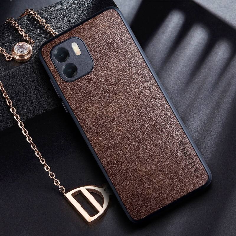 REDMI A1 / REDMI A2 COVER CASE LEATHER CASE AIORIA LEATHER SILIKON SOFTCASE - BLACK
