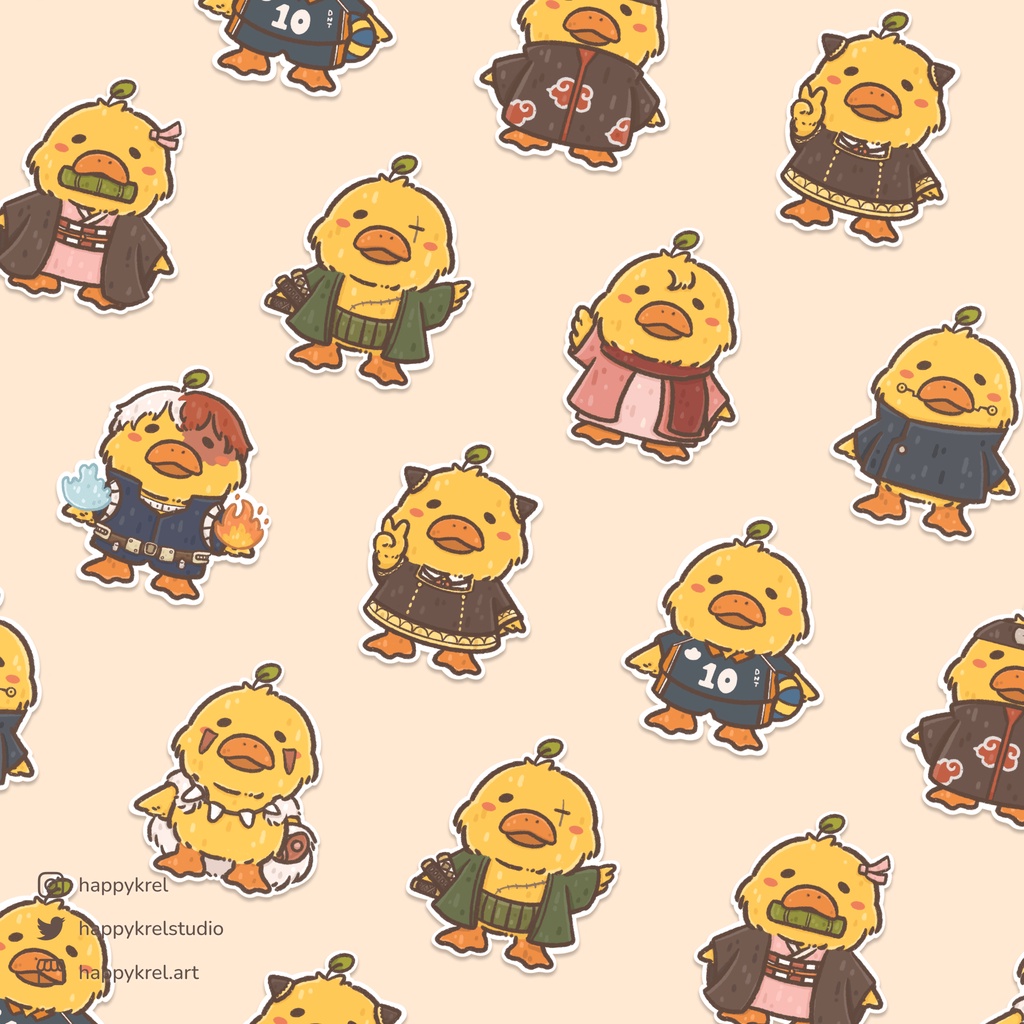MYSTERY PACK Dunat in Anime Stickers | Sticker Bebek Lucu / Stiker Aesthetic / Anime - Happykrel