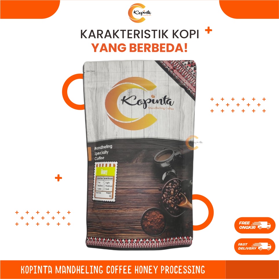 

KOPINTA Mandheling Specialty Coffee Honey Processing Kopi Arabika Sumatra Bubuk Original 200 Gr