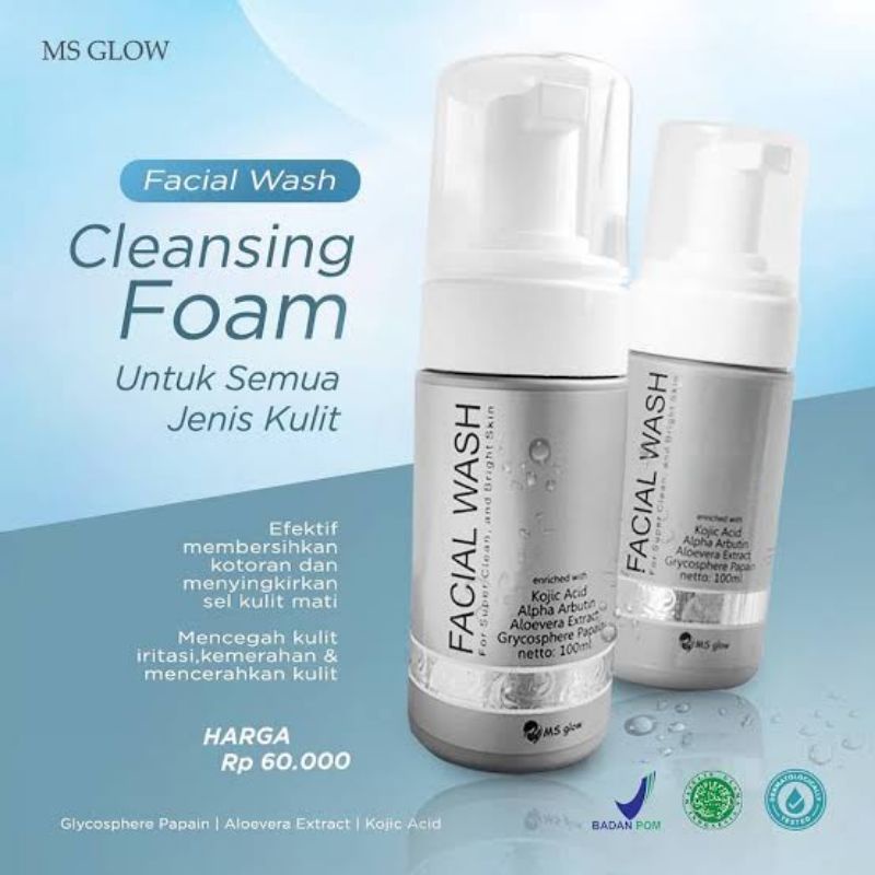 FACIAL WASH MS GLOW // MS GLOW FACIAL WASH ORIGINAL 100%