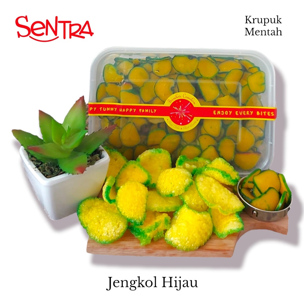 

Kerupuk Jengkol Hijau || Kerupuk Kering Mentah Box Premium