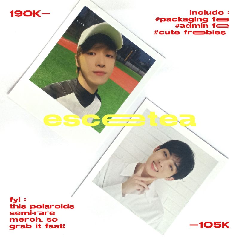 ꒰ escetea ꒱ nct 2020 — polaroid universe sungchan baseball pola sungchan topi polaroid winwin photob