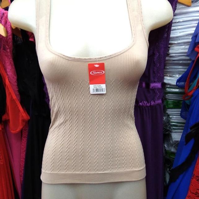 Pressbody korset tanktop body, FreeSize Sorex 6245