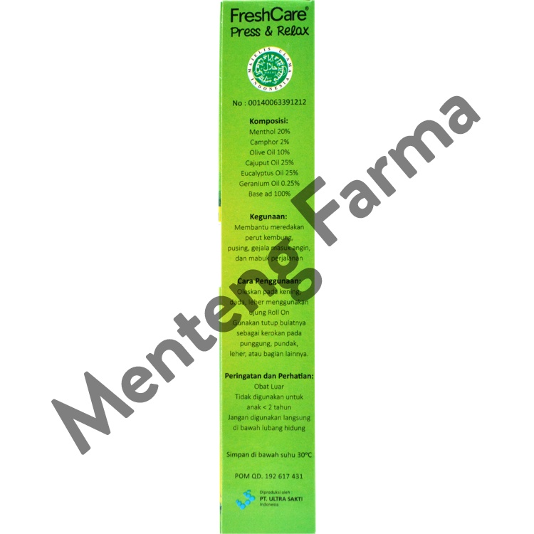 Freshcare Press &amp; Relax Minyak Kayu Putih - Minyak Angin 2in1 Roll On dan Kerikan
