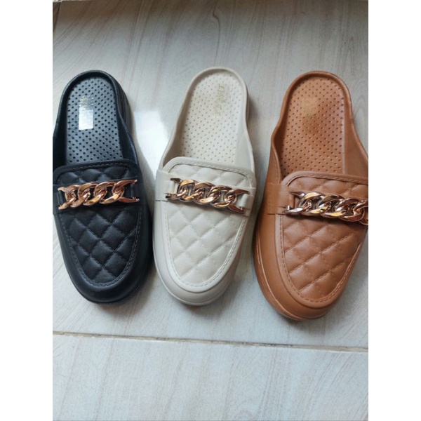Sandal Jelly Wanita Bustong Import LINE 299-2 Variasi Rantai