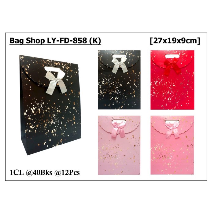 

Paper bag pita motif metalik size kecil isi 12 pc OLS76