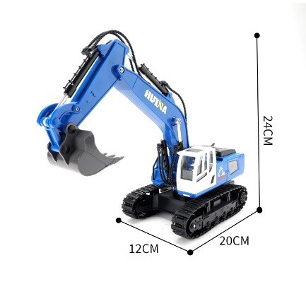 Huina 1558 RC Excavator 1/18 9CH Mainan Remote Alat Berat Huina 1558