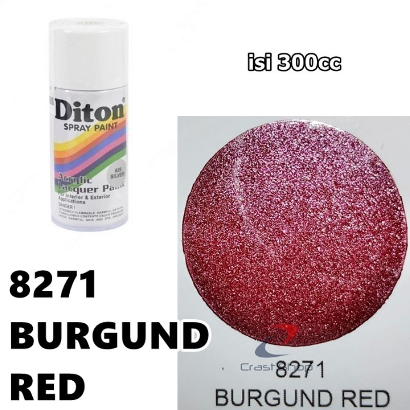 Cat Pilox Diton Burgund Red 8271 300cc Merah Keunguan Gelap Metalik Sepeda Motor Mobil Velg Mesin