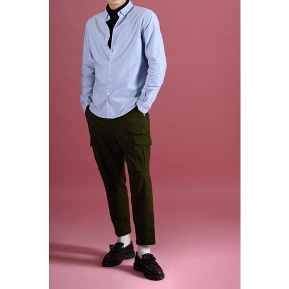 KEMEJA PREPP STUDIO SIGNATURE OXFORD LONG SLEEVE SHIRT BLUE - S