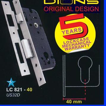 BODY KUNCI/SWING LOCKASE DIONS by SOLID LC 821-40 STAINLESS ( LIDAH )