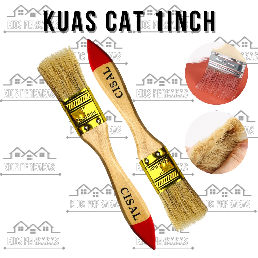 Jual Kuas Cat Tembok Dinding Gagang Kayu Ukuran Inch Koas Cat Besi