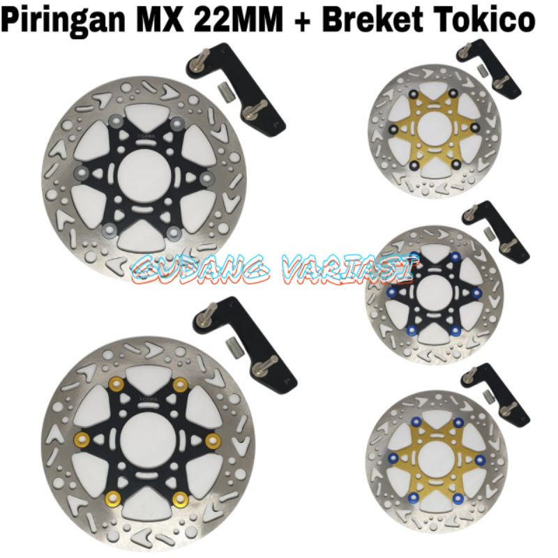 PIRINGAN DISK CAKRAM LEBAR 220 MM VARIO 150 PLUS BREKET STANDAR KALIPER TOKICO