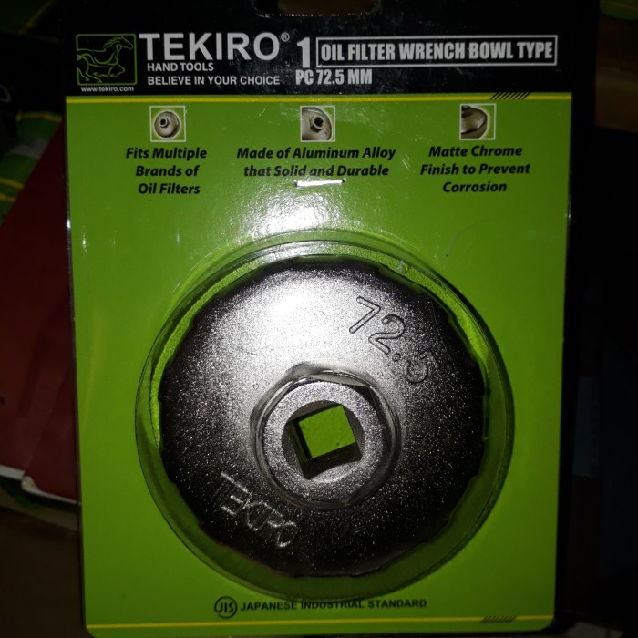 [BISA COD] Tekiro Oli Filter Wrench Bowl 72.5Mm / Kunci Filter Oil Mangkok / Perlengkapan Perawatan 