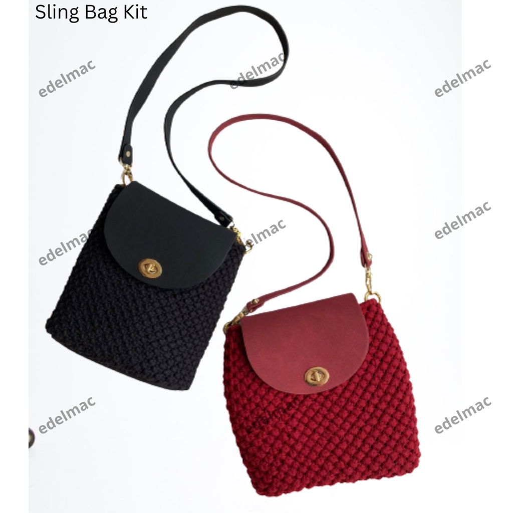 Sling Bag Kit DIY edelmac Macrame | Paket Handmade Tas Selempang HandCraft