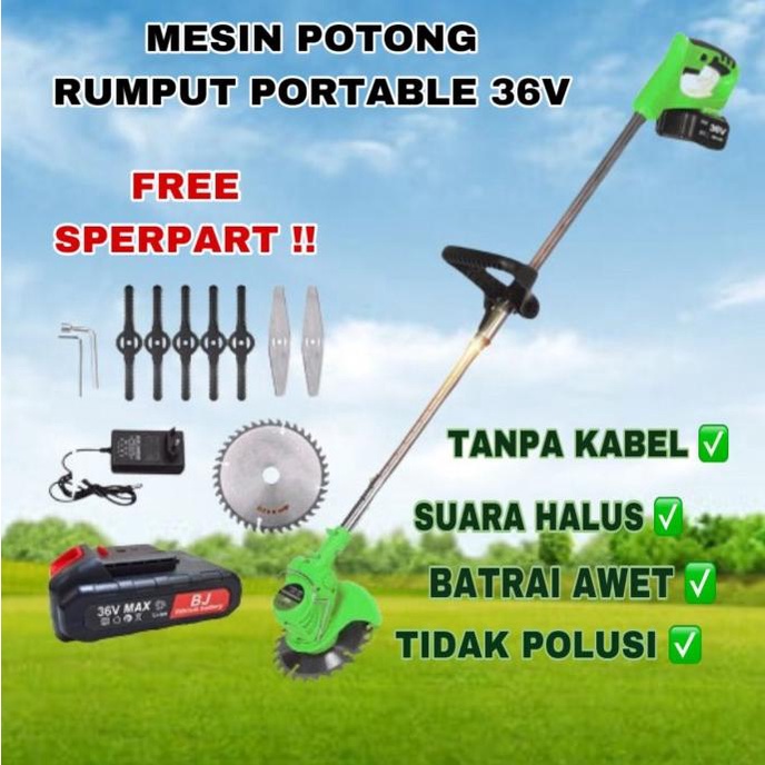 Mesin potong rumput 36volt Mesin rumput portable pemangkas rumput barang laris